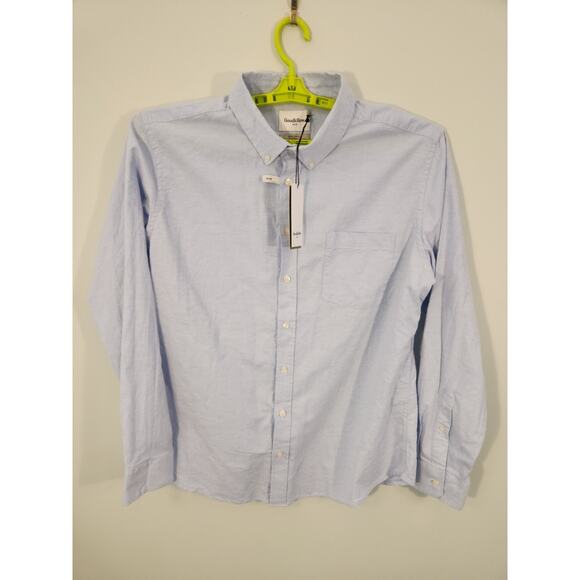 Goodfellow NWT Flannel Shirt Mens XL Blue Long Sleeve Preppy Classic Gorpcore - Picture 2 of 9